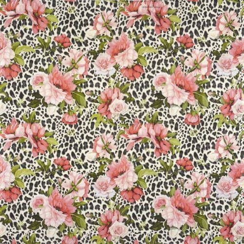 Robas Napkins Roses On Leopard Print