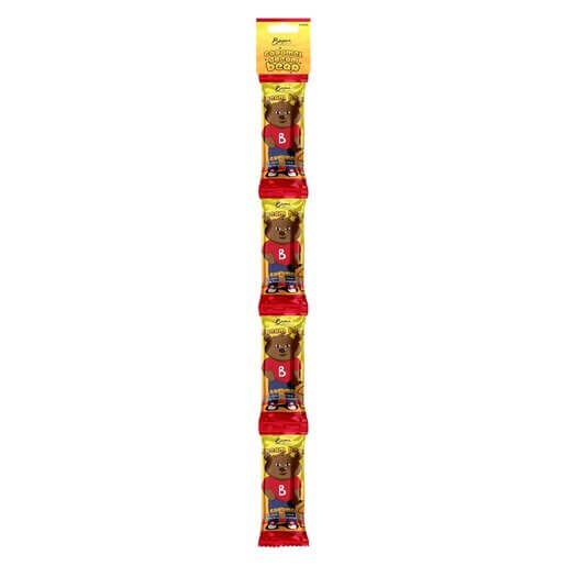 Beyers Caramel Bear Strip  HEAT SENSITIVE ITEM. PLEASE ADD ITEM 122942 TO THE ORDER TO TRY TO PROTECT CHOCOLATES FROM HEAT DAMAGE. 80g