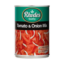 Rhodes Tomato and Onion Mix Can 410g