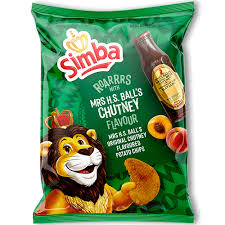 Simba Mrs H.S Balls Chutney Potato Chips 120g