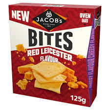 Jacobs Bites Red Leicester 125g