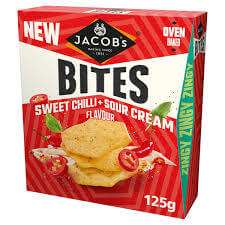 Jacobs Bites Sweet Chilli and Sour Cream 125g