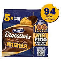 Mcvities Mini Chocolate Digestives 5pk 95g