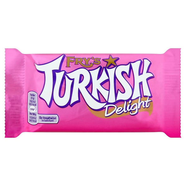 Frys Turkish Delight (HEAT SENSITIVE ITEM - PLEASE ADD A THERMAL BOX TO YOUR ORDER TO PROTECT YOUR ITEMS 51g