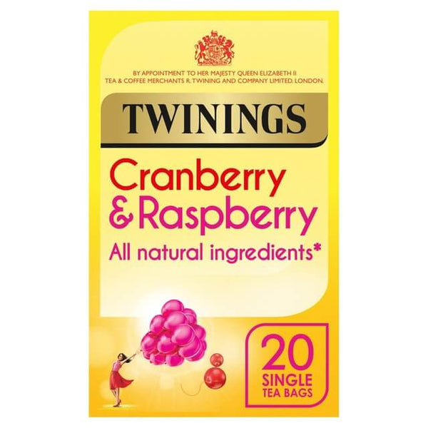 Twinings Cranberry and Raspberry (One Box of 20 Tea Bags) 40g