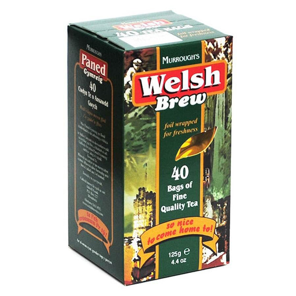 Murroughs Tea Welsh Brew Tea (Pack of 40 Tea Bags) 125g