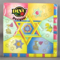 DINU Napkins Magen David Multi Colored (Pack of 20) 111g