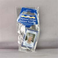 British Brands Keyring Disc Epoxy Diamond Jubilee Portrait 150g