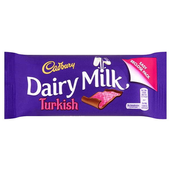 Cadbury Dairy Milk Turkish (HEAT SENSITIVE ITEM - PLEASE ADD A THERMAL BOX TO YOUR ORDER TO PROTECT YOUR ITEMS 47g