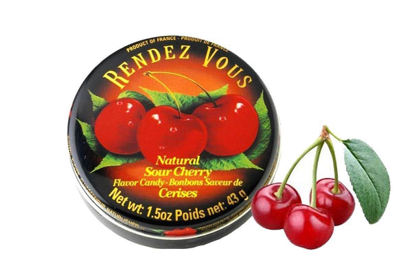 Rendezvous Natural Sour Cherry Candy 43g