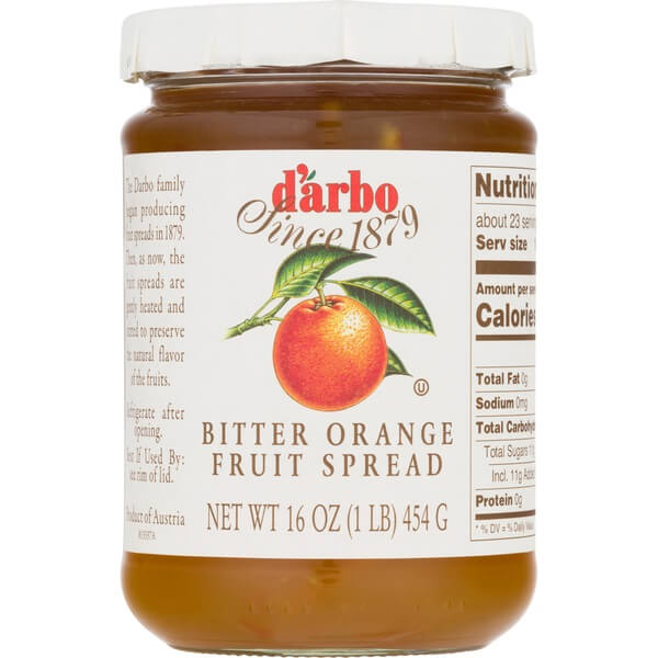 D Arbo Bitter Orange Fruit Spread, Prepared According to Secret Traditional Austrian Recipes 454g