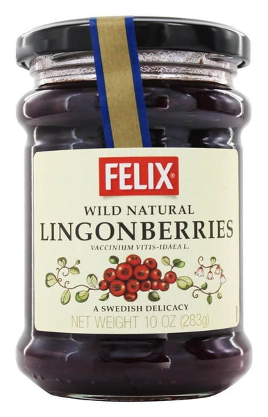 Felix Wild Natural Lingonberries Preserves A Swedish Delicacy 283g