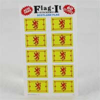 British Brands Stickers Scotland Lion Flag (10 Stickers Per Sheet) 1.5" X 1" 10g