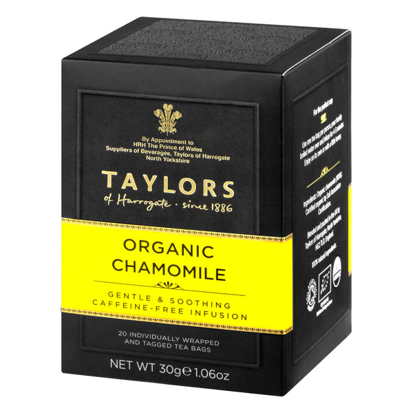 Taylors of Harrogate Yorkshire Organic Chamomile (Pack of 20 Tea Bags) 30g