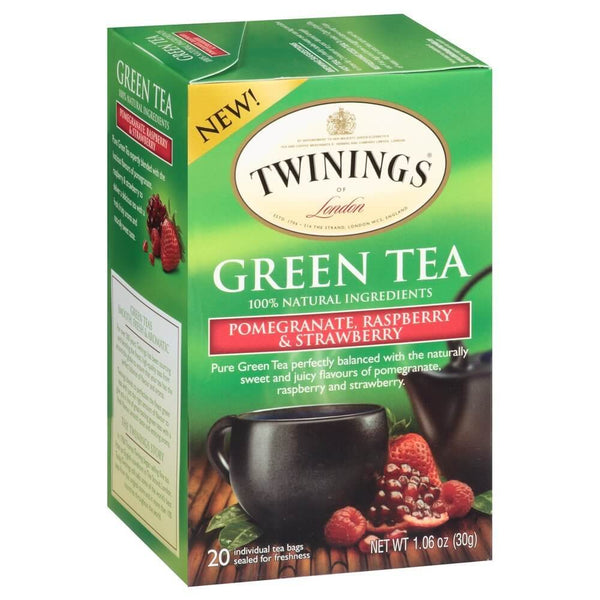 Twinings of London Tea - Pomegranate Raspberry and Strawberry (Pack of 20 Tea Bags) 30g