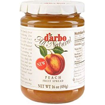 D Arbo Peach Fruit Spread Prepared According to Secret Traditional Austrian Recipes 454g