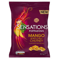 Walkers Sensations Mango and Red Chilli Chutney Poppadoms Snack 82.5g