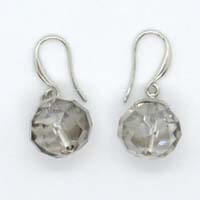 African Hut Earrings - Small Crystal Bead Hanging Earrings 6g