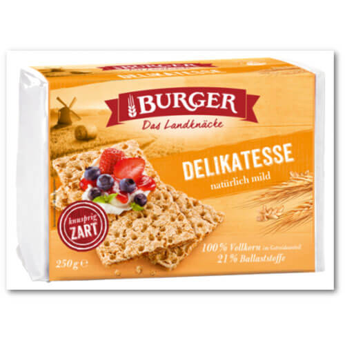 Burger Wholemeal Light Rye Crispbread 250g