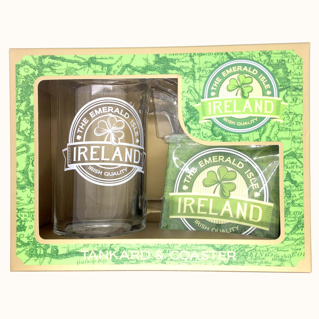 British Brands Tankard Ireland Glass Tankard And Coaster Set