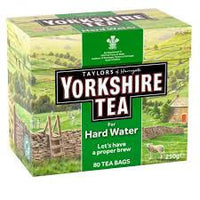 Taylors of Harrogate Yorkshire Tea - For Hard Water (Pack of 80 Teabags) 250g