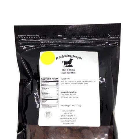 SA Pride Biltong - Hot Sliced Beef Steak 0.5lb