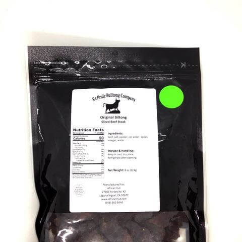 SA Pride Biltong - Original Lean Sliced Beef Steak Biltong 0.5lb