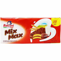 Balconi Mixmax Cocoa Cream Chocolate Cake Bars with Tasty Cocoa Cream Filling 10 Pieces 350g