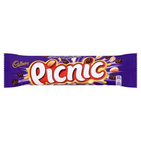 Cadbury Picnic Bar (HEAT SENSITIVE ITEM - PLEASE ADD A THERMAL BOX TO YOUR ORDER TO PROTECT YOUR ITEMS 48.4g
