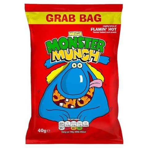 Walkers Crisps Monster Munch Flaming Hot 40g