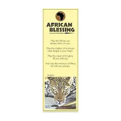 African Hut Bookmark with Leopard Picture 5g