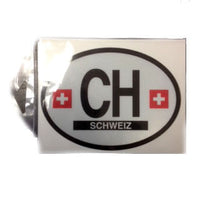 International Brands Decal Switzerland Oval Shape Reflective And Waterproof 10g
