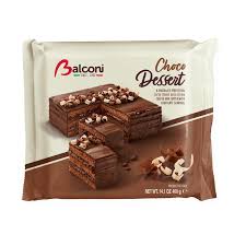 Balconi Choco Dessert Cocoa Sponge Cake with Cream and Topped with Chocolate Shavings 400g