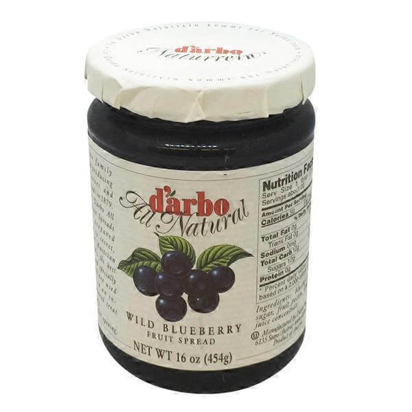 D Arbo Wild Blueberry Fruit Spread Prepared According to Secret Traditional Austrian Recipes 454g