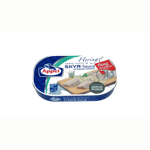 Appel Herring Zarte Filets in Skyr Sauce Mit Kraeutern Verfeinert 190g