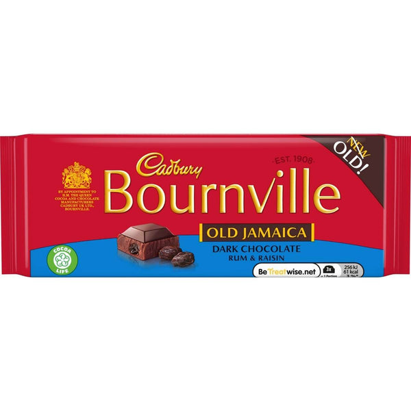 Cadbury Bournville Old Jamaica Chocolate Bar (HEAT SENSITIVE ITEM - PLEASE ADD A THERMAL BOX TO YOUR ORDER TO PROTECT YOUR ITEMS 100g