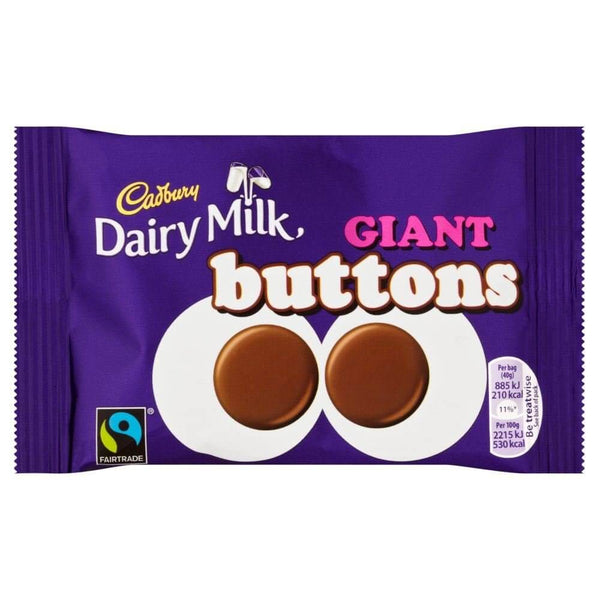 Cadbury Dairy Milk Giant Buttons Bag (HEAT SENSITIVE ITEM - PLEASE ADD A THERMAL BOX TO YOUR ORDER TO PROTECT YOUR ITEMS 40g