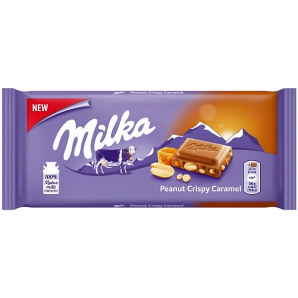 Milka Milk Chocolate Peanut Crispy Caramel Bar 90g