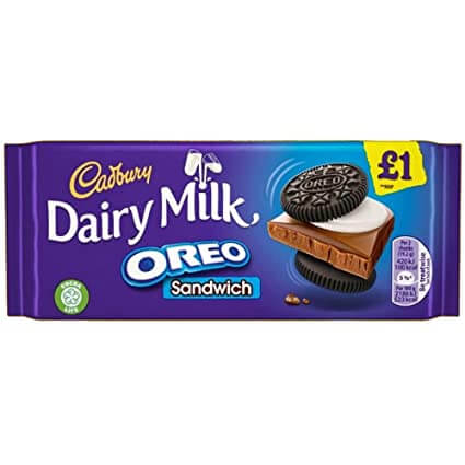Cadbury Dairy Milk Oreo Sandwich (HEAT SENSITIVE ITEM - PLEASE ADD A THERMAL BOX TO YOUR ORDER TO PROTECT YOUR ITEMS 96g