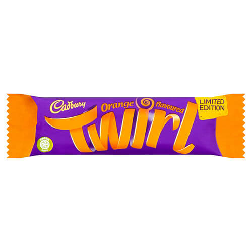 Cadbury Twirl Orange (Dipped Flake) (HEAT SENSITIVE ITEM - PLEASE ADD A THERMAL BOX TO YOUR ORDER TO PROTECT YOUR ITEMS 43g