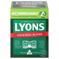 Lyons Original  Blend Tea (Pack of 80 Tea Bags) 232g