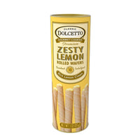 Dolcetto Zesty Lemon Rolled Wafers 85g