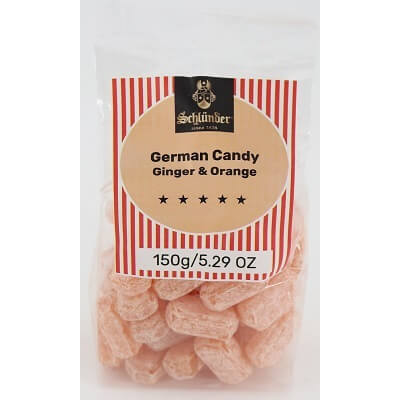 Schluender Ginger and Orange Hard Candy 150g