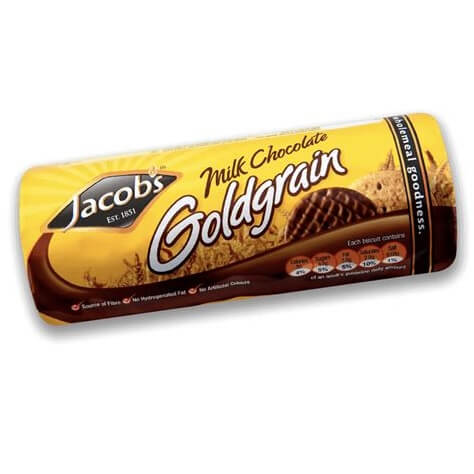Jacobs Goldgrain Milk Chocolate (HEAT SENSITIVE ITEM - PLEASE ADD A THERMAL BOX (ITEM NUMBER 114878) TO YOUR ORDER TO PROTECT YOUR ITEMS FROM HEAT DAMAGE) 240g